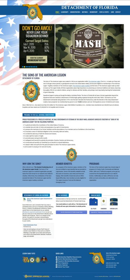 Sons of the American Legion FL Website
